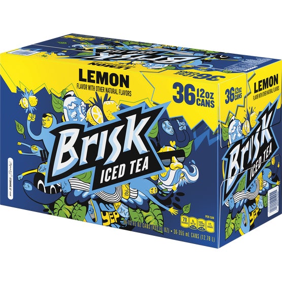 Brisk Iced Tea, Lemon, 12 fl oz, 36 ct