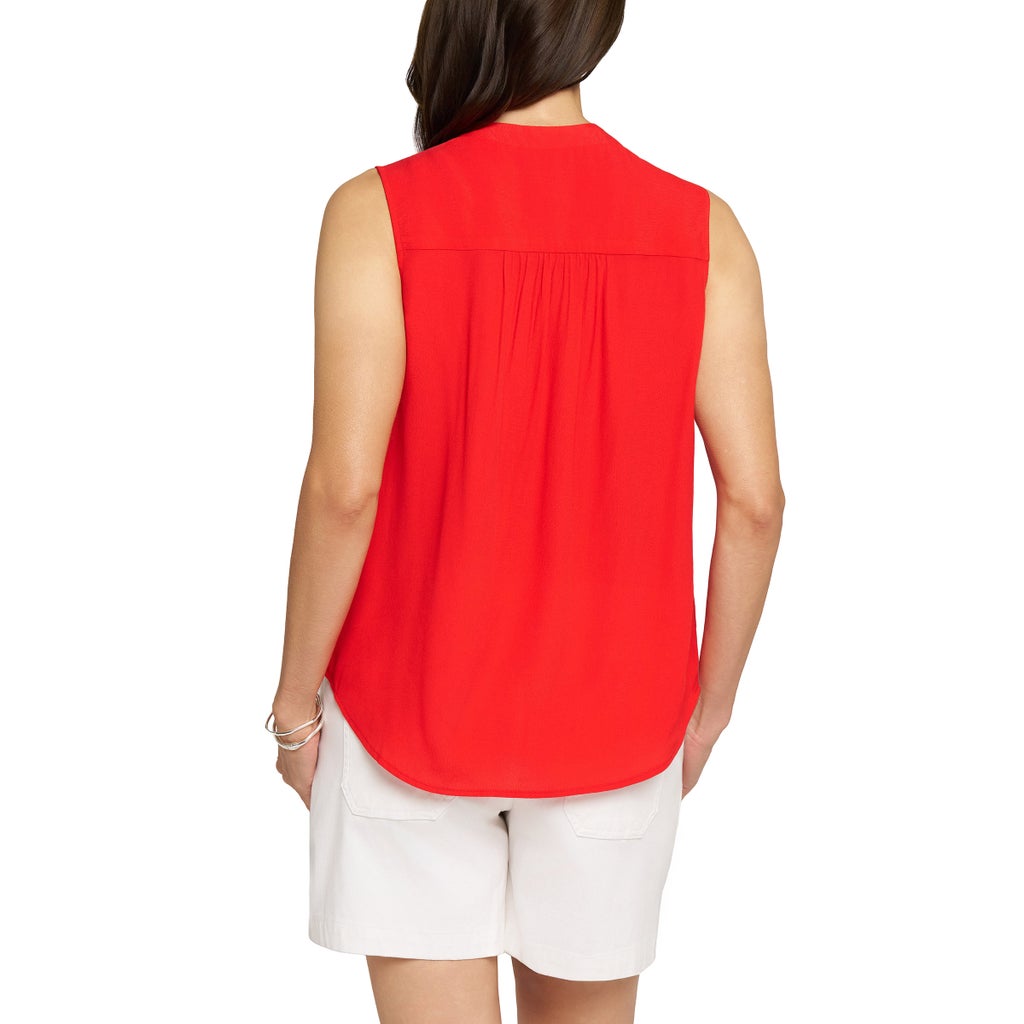[color:red] Matty M Women's Sleeveless Blouse - Red - image 2