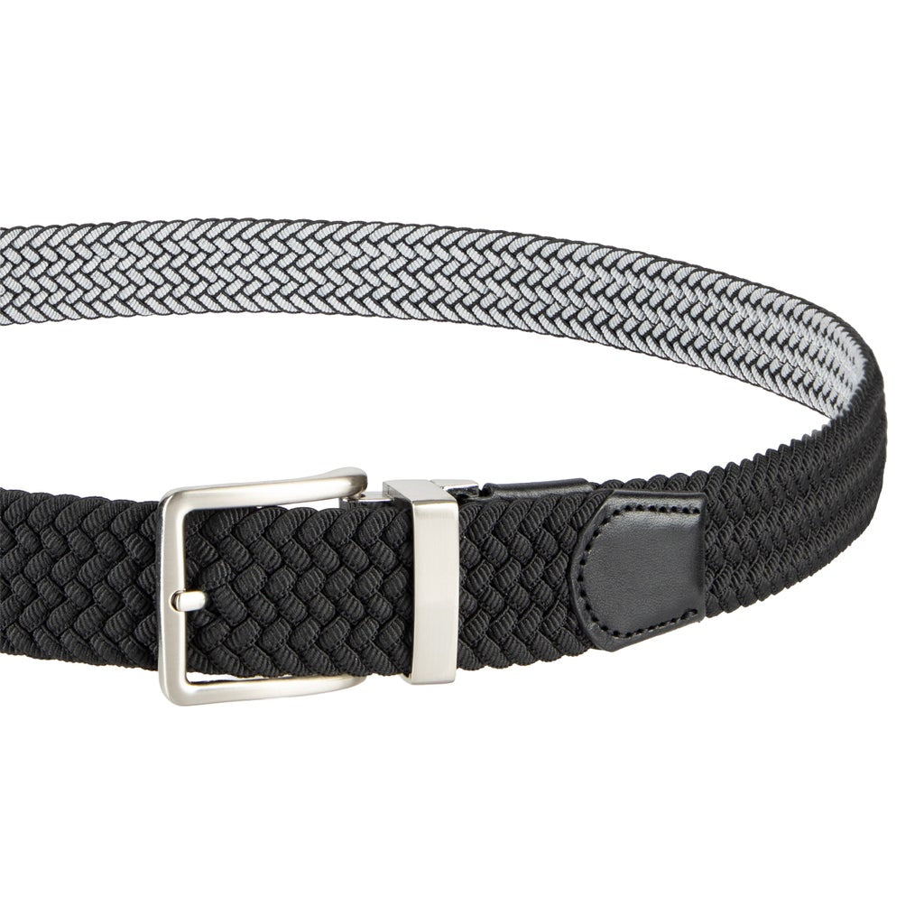 [color:black] Tommy Bahama Men's Stretch Braided Reversible Belt - Black - image 9
