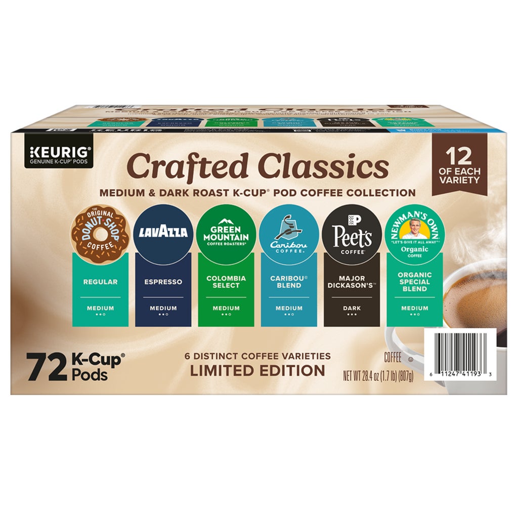 Keurig Genuine Crafted Classics K-Cup Pods, Variety Pack, 72 ct