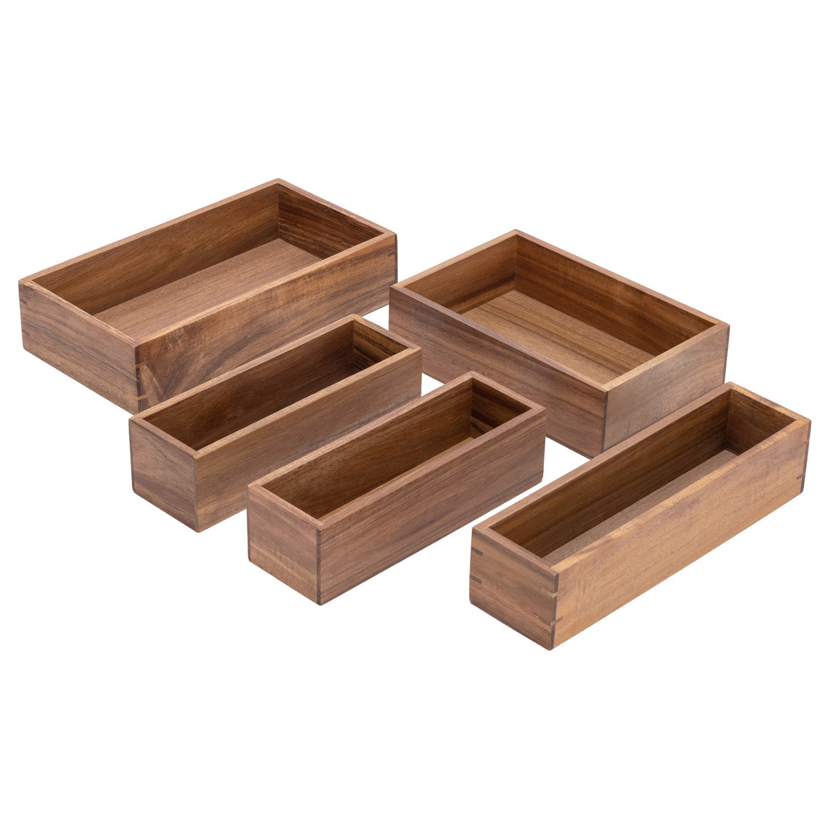 Seville Classics 9-piece Acacia Organizer Starter Set