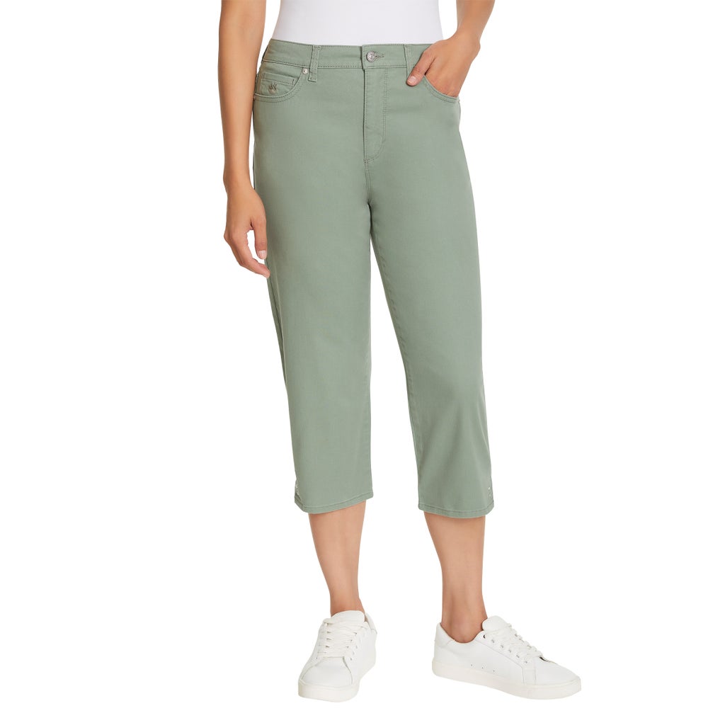 [color:green] Gloria Vanderbilt Women's Amanda Capri - Green - image 1