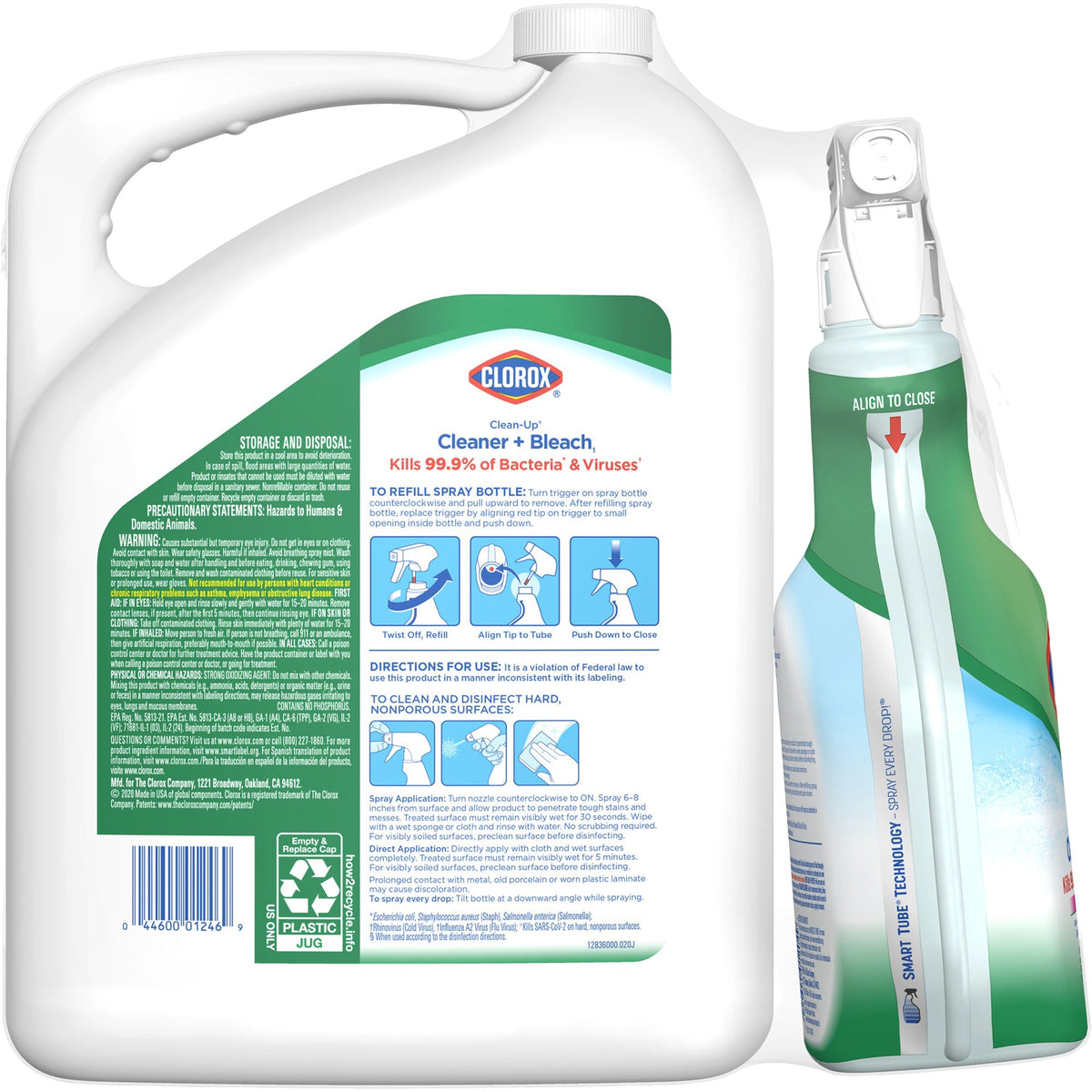 Clorox Clean-Up Cleaner and Bleach, 32 fl oz with 180 fl oz Refill - image 2