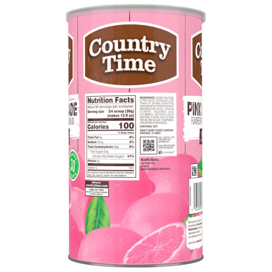 Country Time Drink Mix, Pink Lemonade, 82.5 fl oz