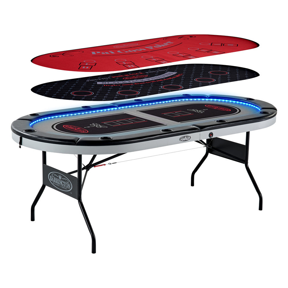 Barrington 10-player Poker Table with LED Lights - image 20