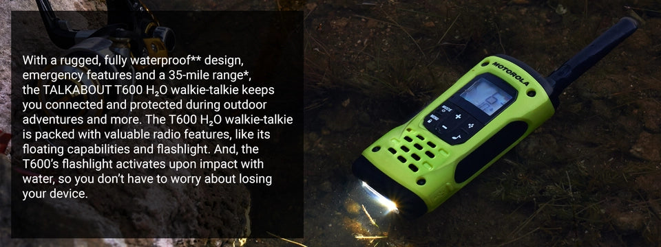 Motorola Solutions T600 35 Miles Waterproof Two-way Radio Green, 2-pack - image 11