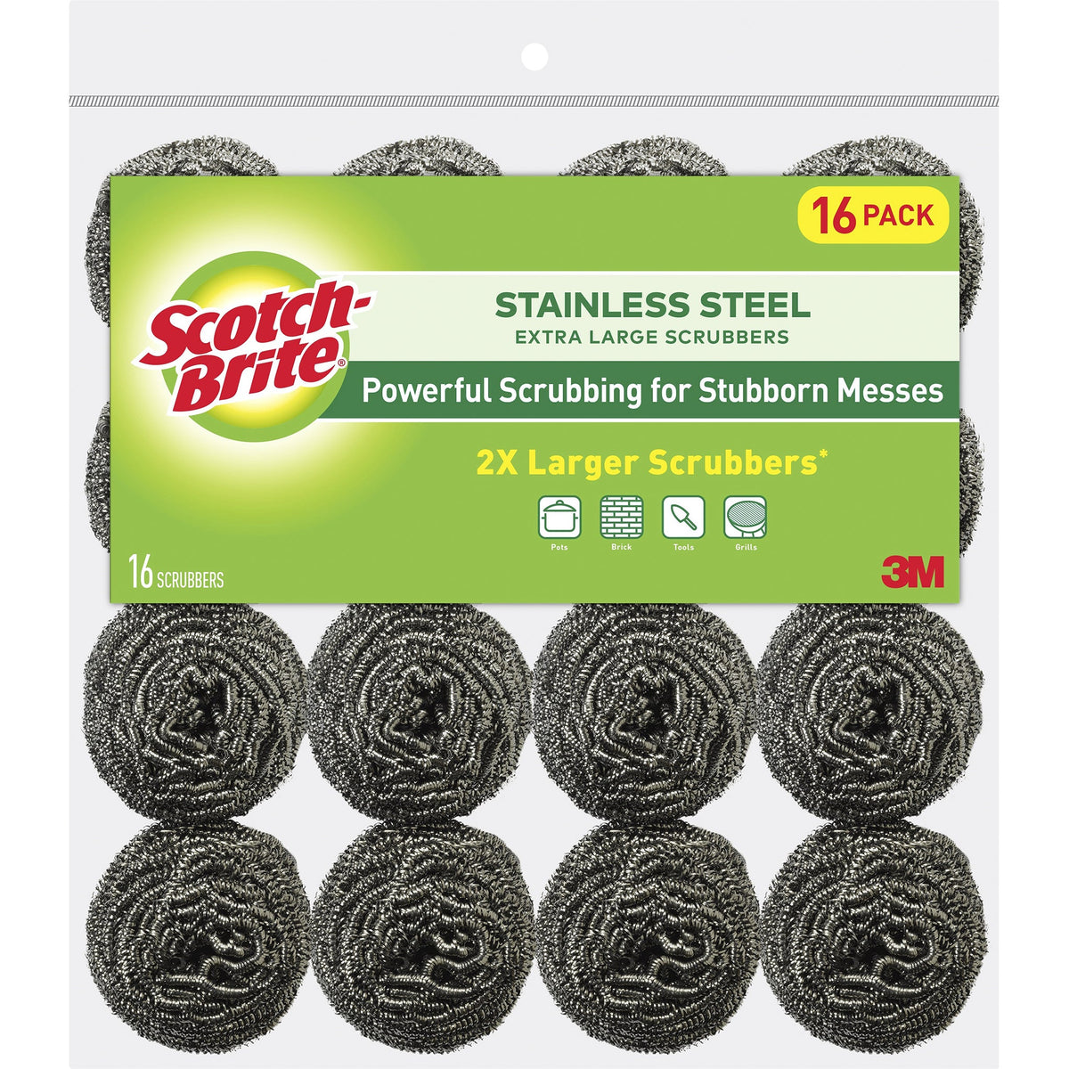 Scotch-Brite Stainless Steel Scrubber, 16 ct - image 2