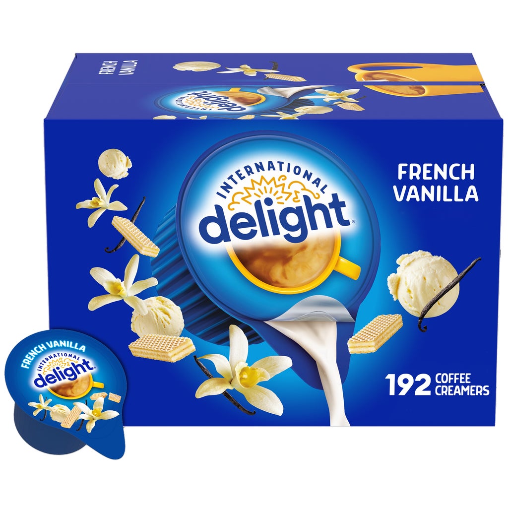 International Delight Liquid Coffee Creamer Singles, Non-Dairy, French Vanilla, 0.44 fl oz, 192 ct