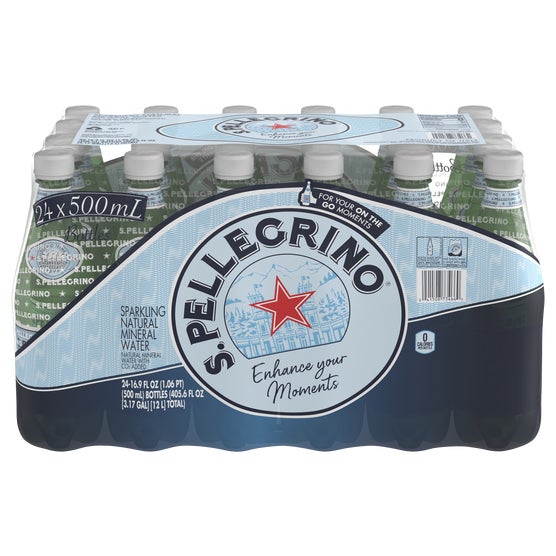 S.Pellegrino Sparkling Natural Mineral Water, 16.9 fl oz, 24 ct