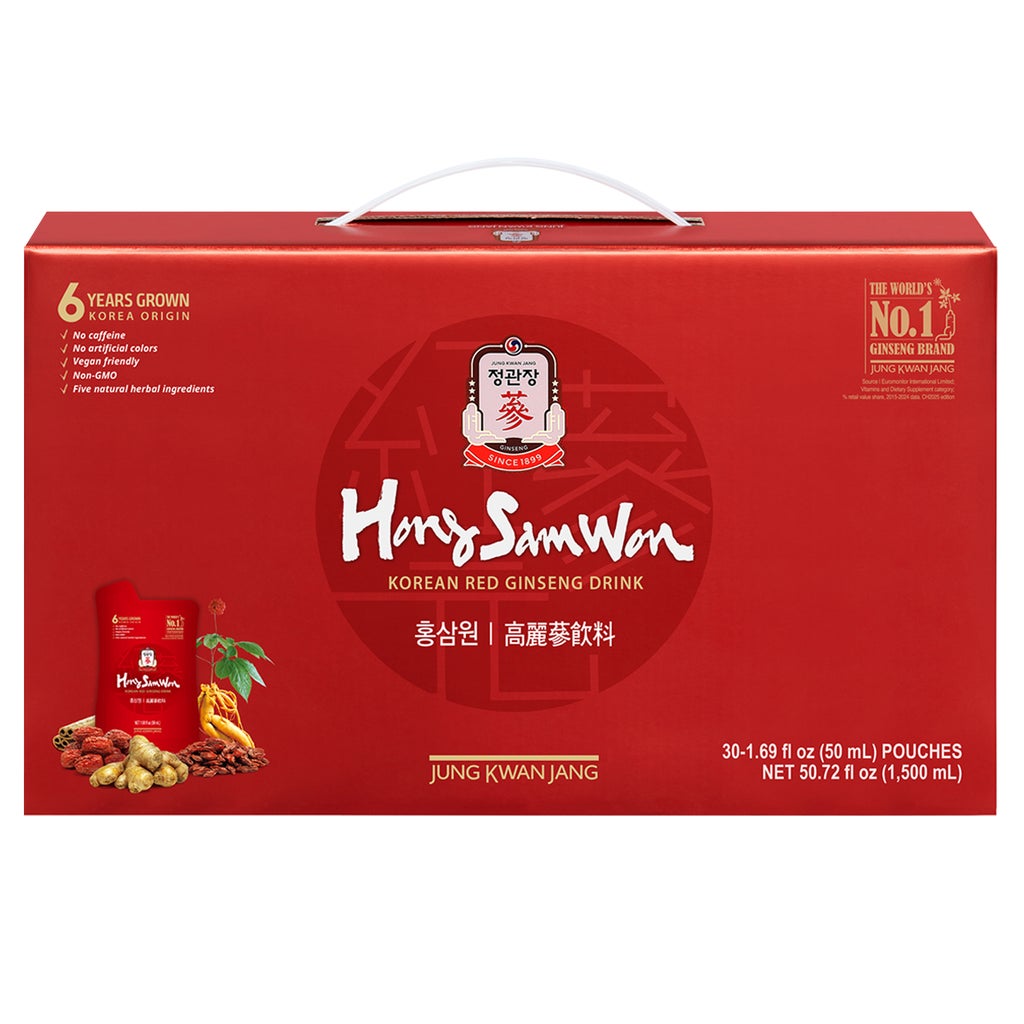 Hong Sam Won Korean Red Ginseng Drink, 1.69 fl oz, 30 ct
