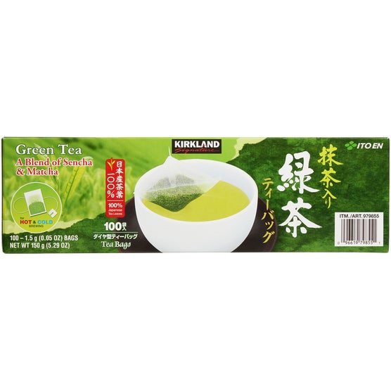 Kirkland Signature Green Tea, Sencha & Matcha Blend, 100 bags