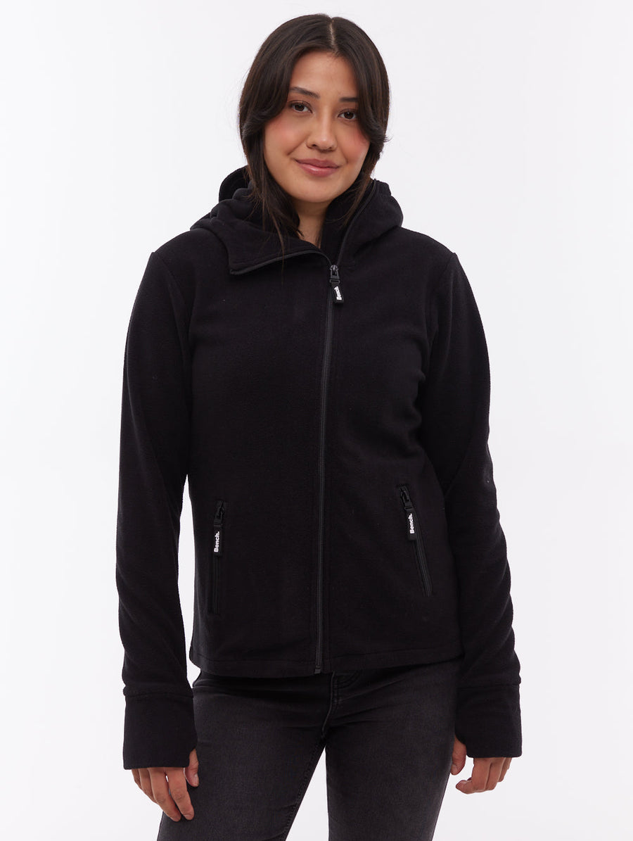 Ninja Microfleece Asymmetric Zip-Up - Black