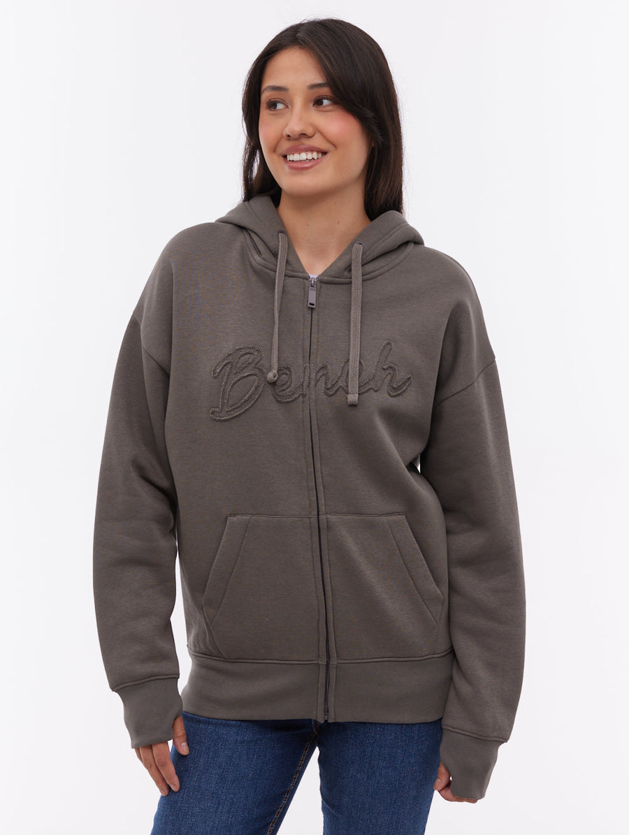 Kingra Oversize Zip-Up Hoodie - Grey