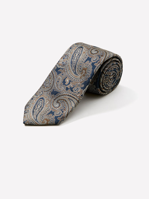 Regular Tie with Paisley Pattern