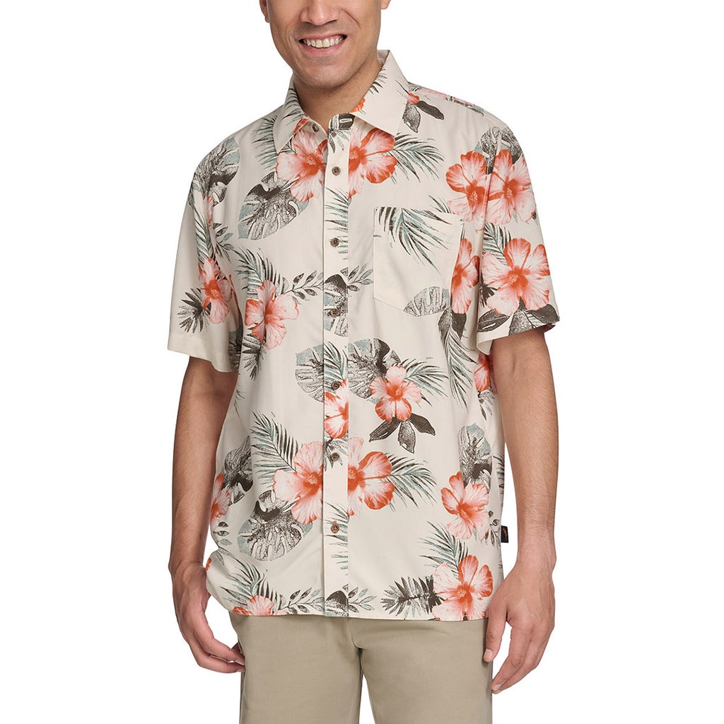 [color:gray] Margaritaville Men's Short Sleeve Shirt - Gray - image 1