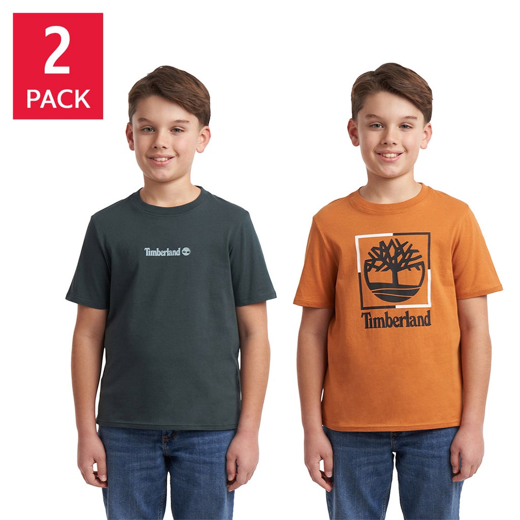 [color:green] Timberland Youth 2-pack Tees - Green - image 9