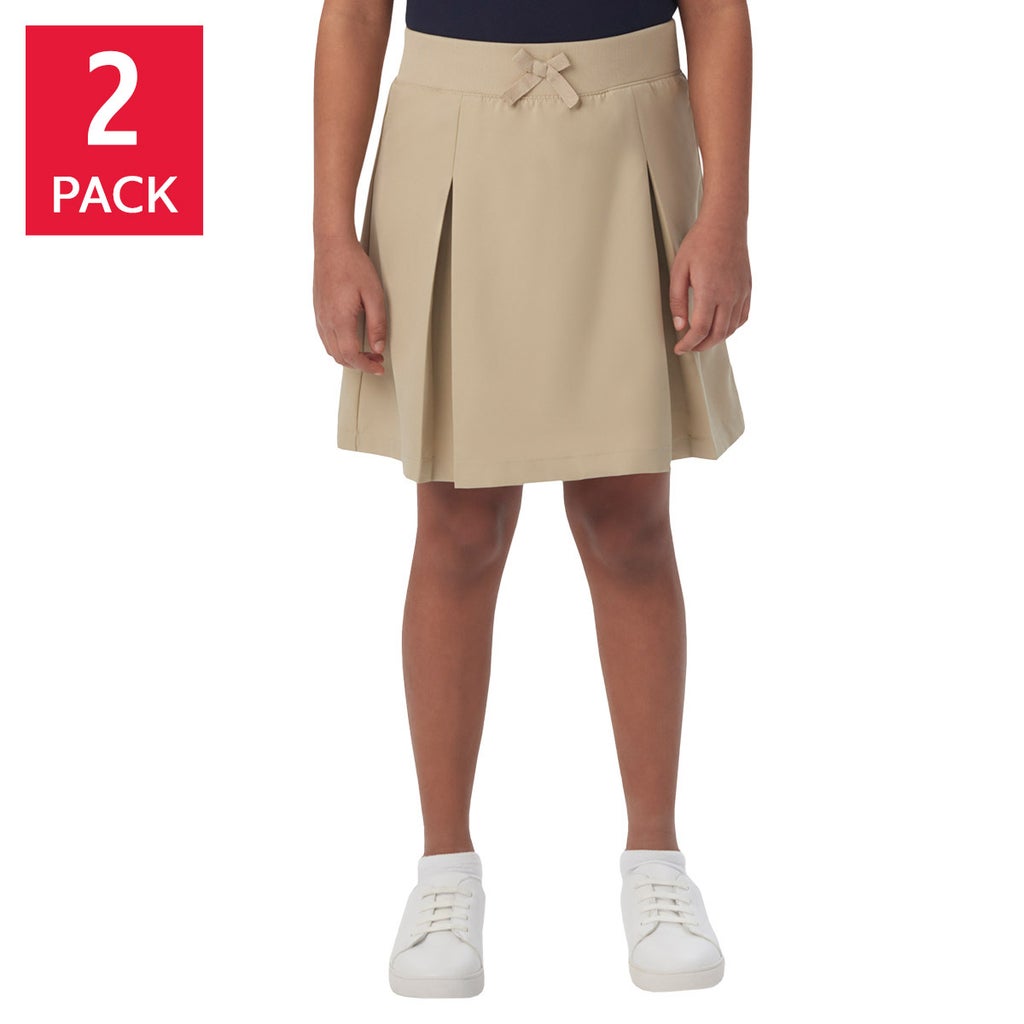 [color:tan] French Toast Youth 2-pack Skort - Tan - image 1