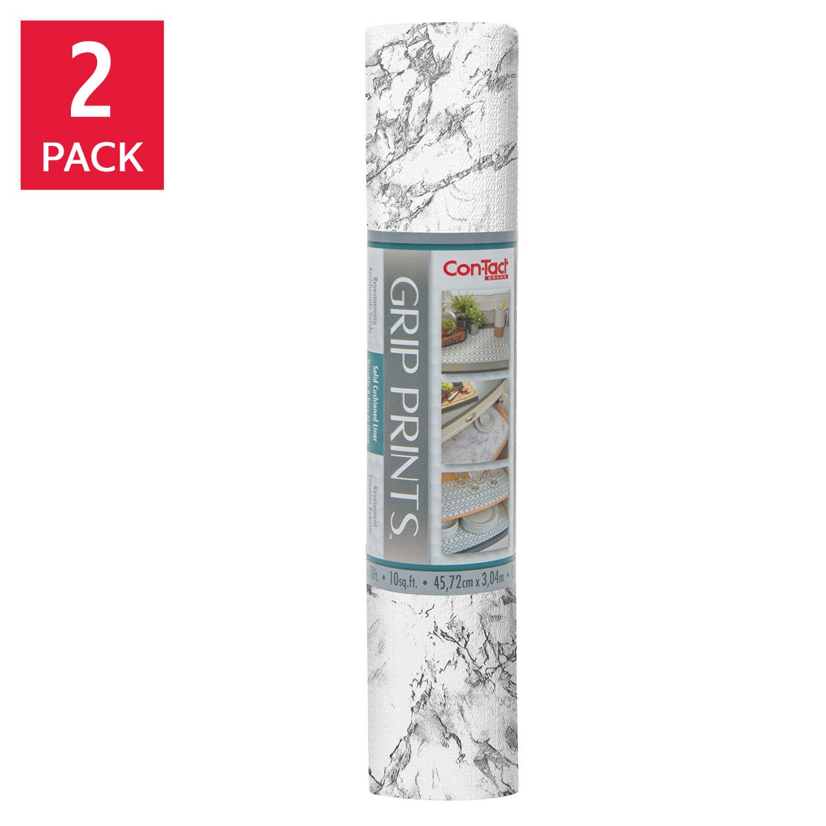 Con-Tact Grip Prints Shelf Liner, 2-pack