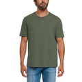 [color:green] Gap Men's Short Sleeve Henley - Green - image 1