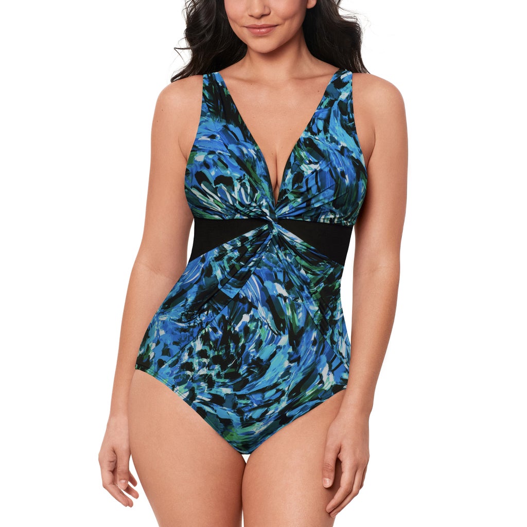 [color:blue] Miradonna by Miraclesuit Women's One-Piece Swimsuit - Blue - image 1