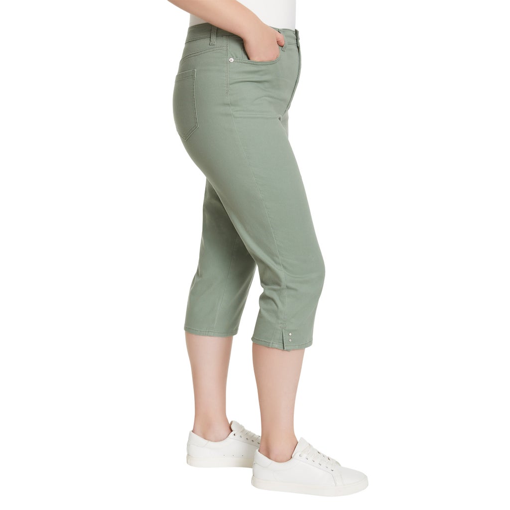[color:green] Gloria Vanderbilt Women's Amanda Capri - Green - image 6