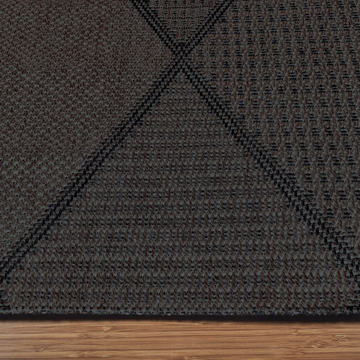 Laguna Indoor/Outdoor Area Rug, Morris Charcoal Pewter, 8'8” x 13'