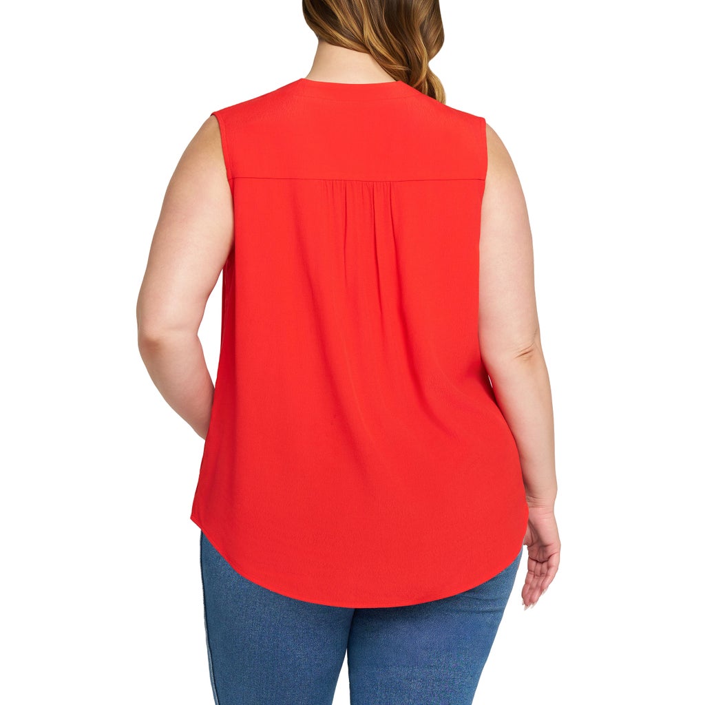 [color:red] Matty M Women's Sleeveless Blouse - Red - image 6