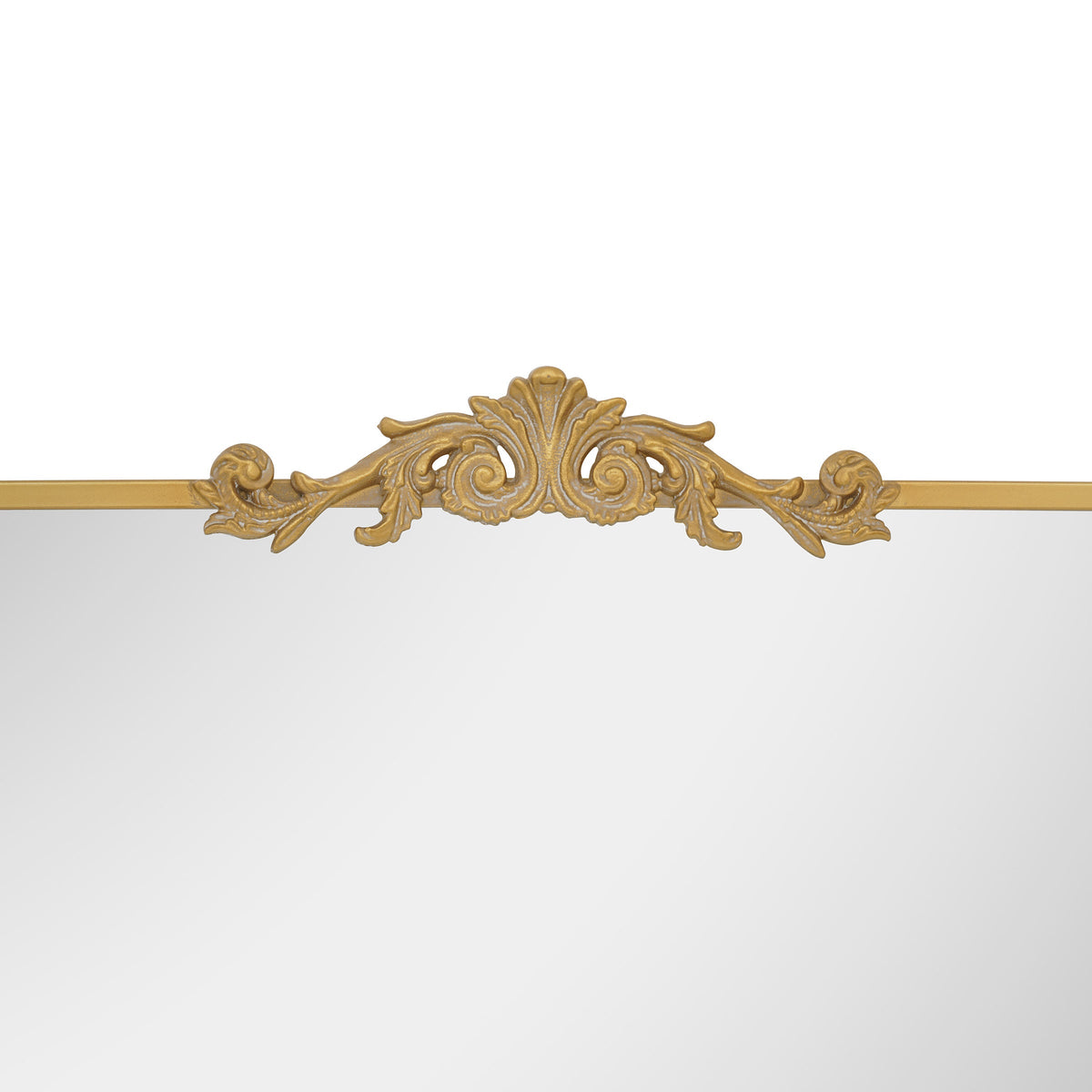 Antique Gold 26” Scroll Wall Mirror