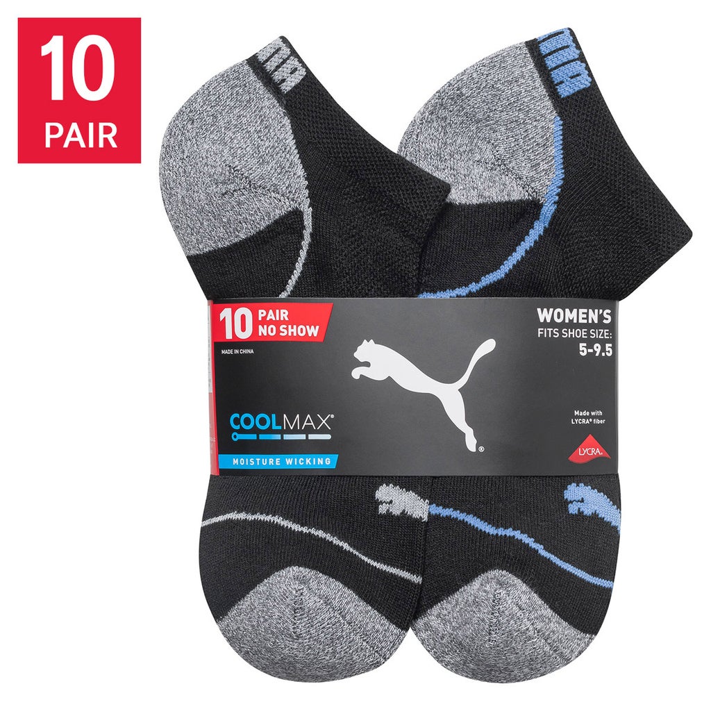 [color:black] PUMA Women's No Show Sock, 10-pair - Black - image 1