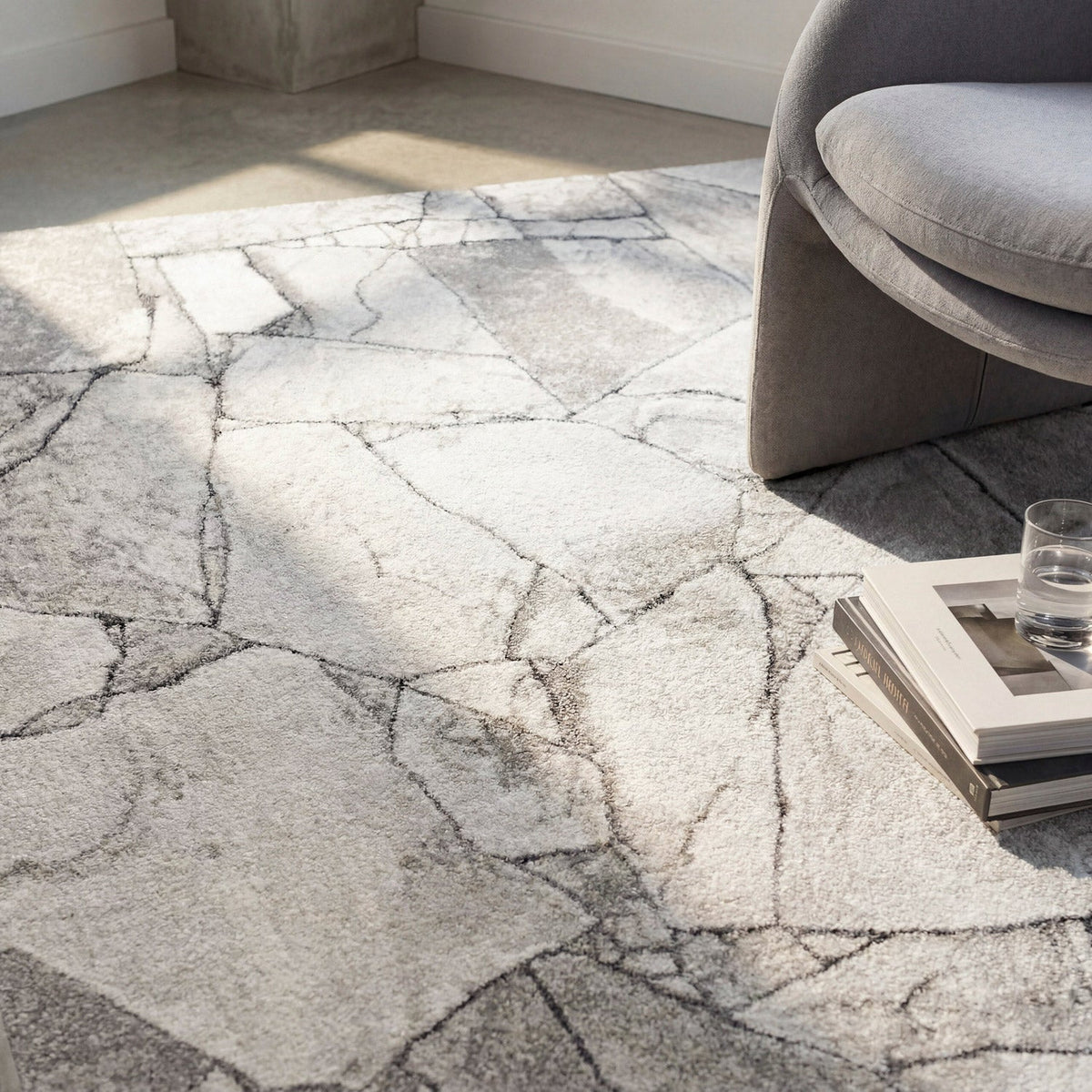 Surya Quesada Area Rug, Slate Gray, 7’10” x 10’