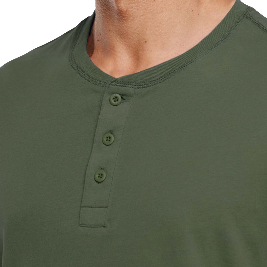 [color:green] Gap Men's Short Sleeve Henley - Green - image 4