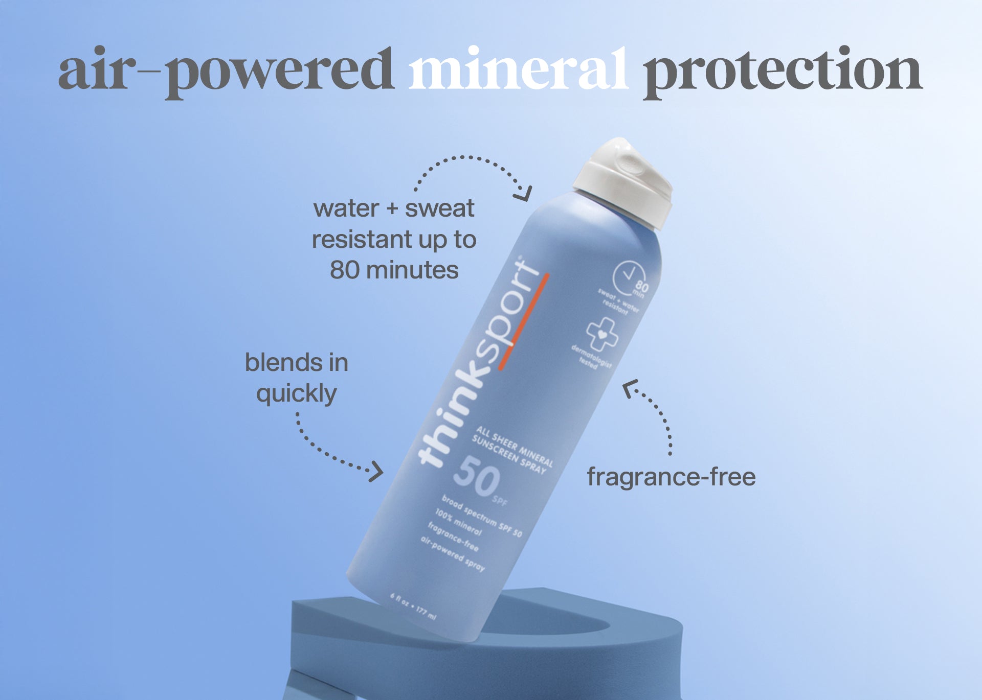 Thinksport All Sheer Mineral Sunscreen Spray SPF 50+, 6 oz, 2-pack - image 4
