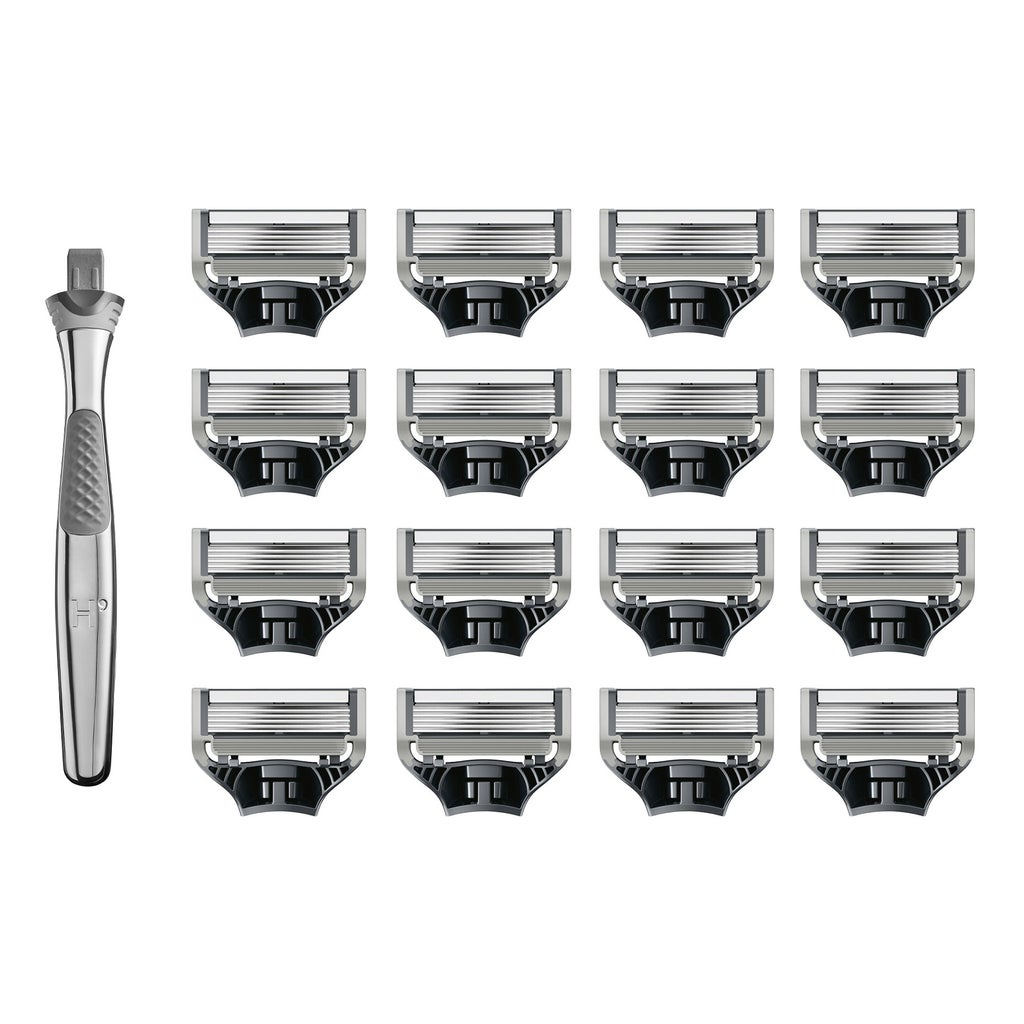 Harry's Chrome Edition Razor Set 16 Cartridges + 1 Handle - product image