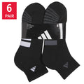 [color:black] adidas Men's Quarter Sock, 6-pair - Black - image 1
