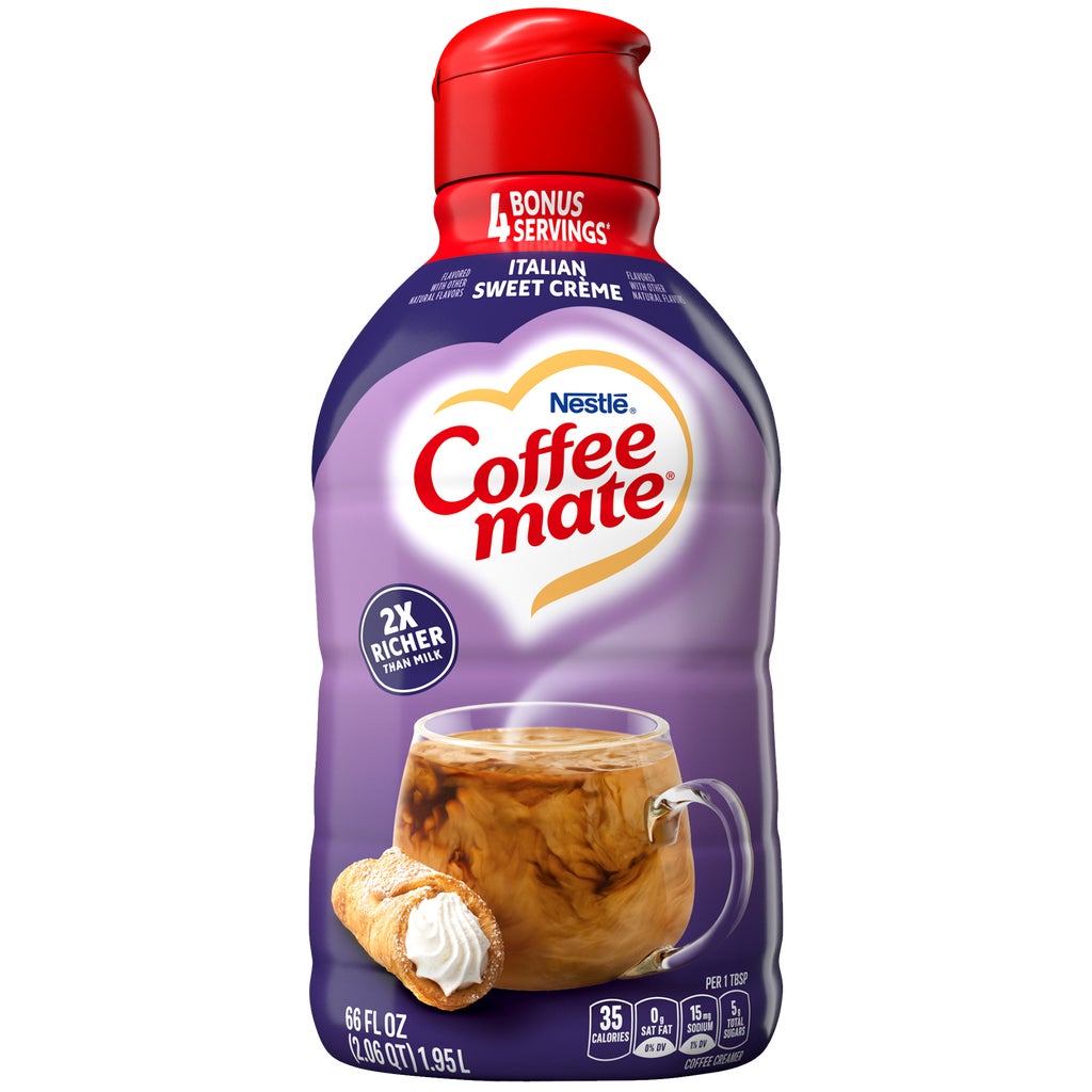 Coffee mate Liquid Coffee Creamer, Non-Dairy, Italian Sweet Crème, 66 fl oz